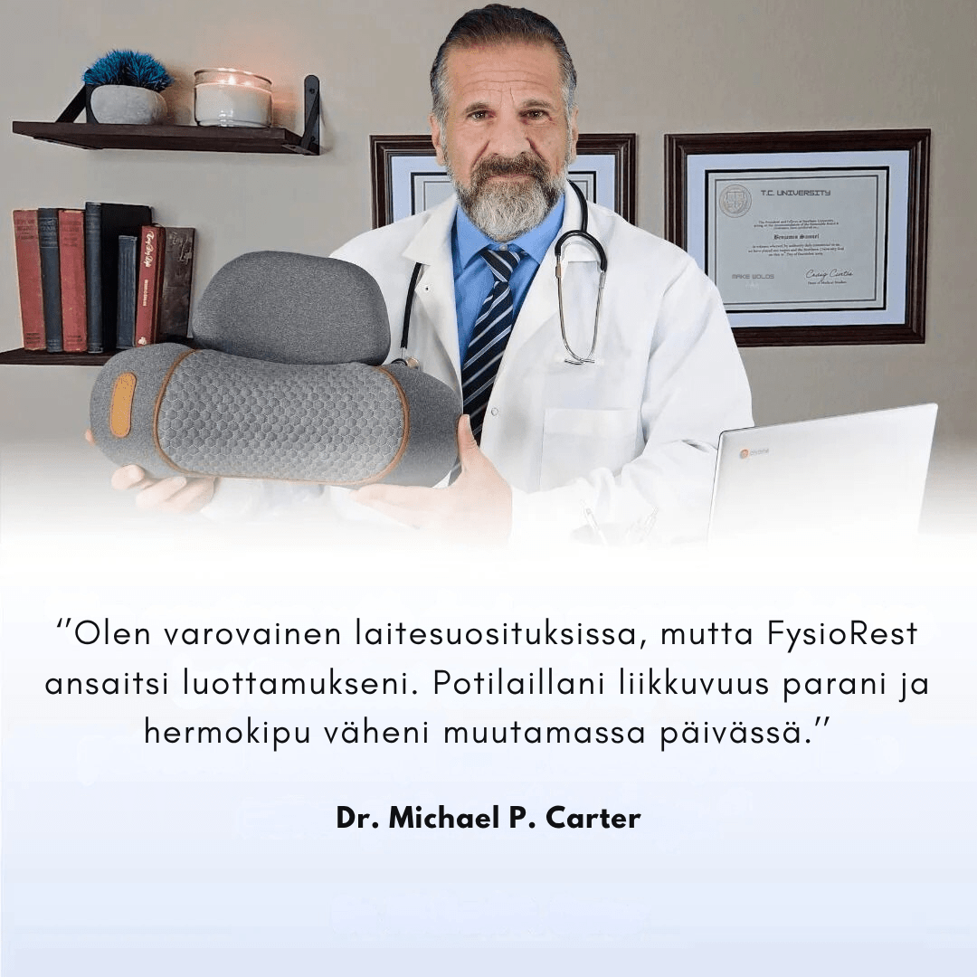 FysioRest | 3 - in - 1 ratkaisu niskakipuun - PureSleep.fi