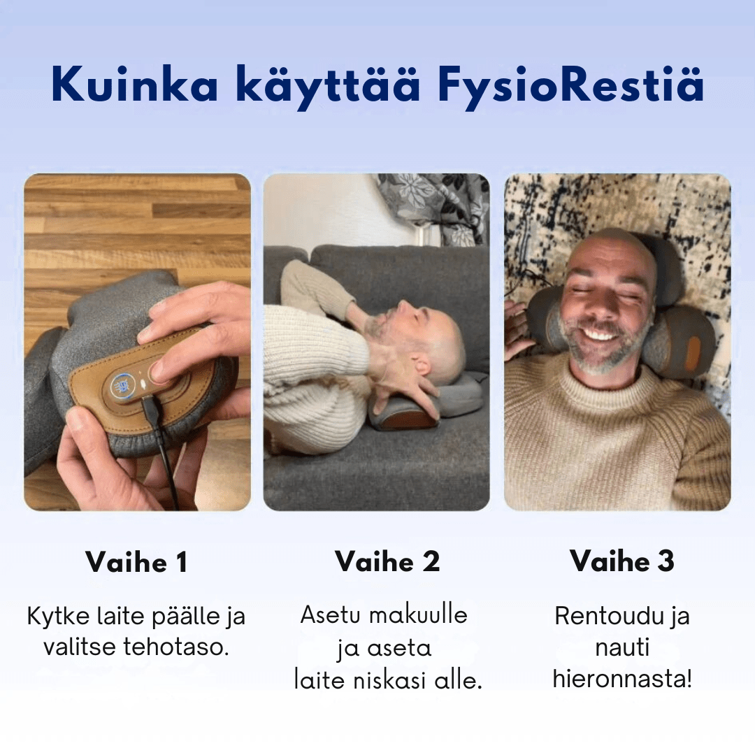 FysioRest | 3 - in - 1 ratkaisu niskakipuun - PureSleep.fi