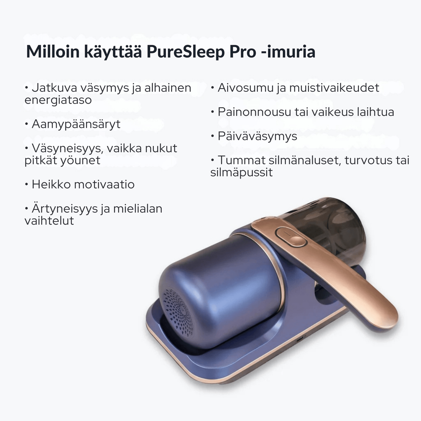 PureSleep Pro – Langaton Patjaimuri - PureSleep.fi