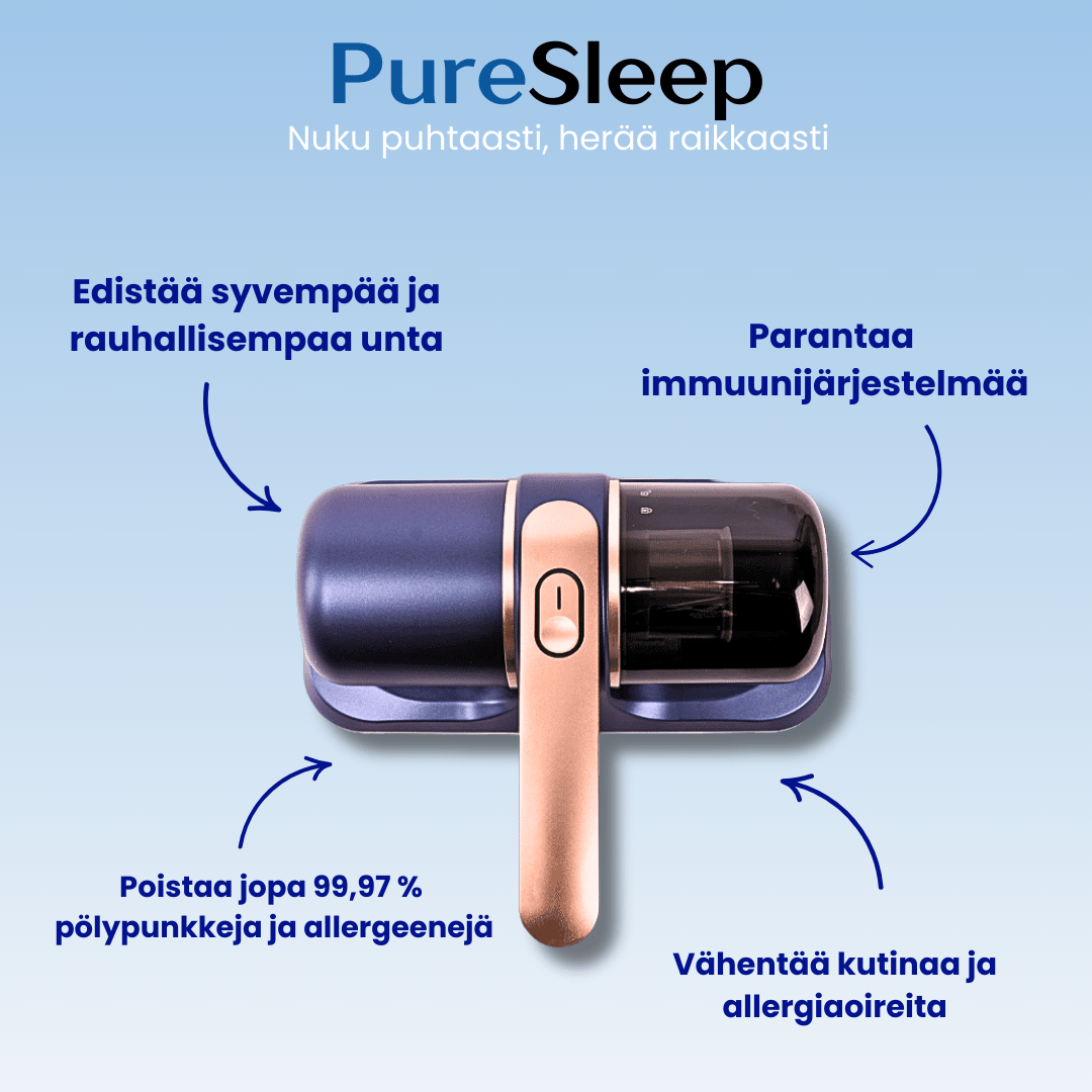 PureSleep Pro - Langaton pölypunkki - imuri - PureSleep.fi